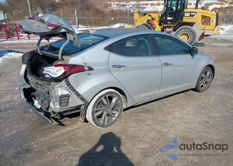 2014 Hyundai Elantra Limited from USA, damaged, VIN 5NPDH4AE3EH519078